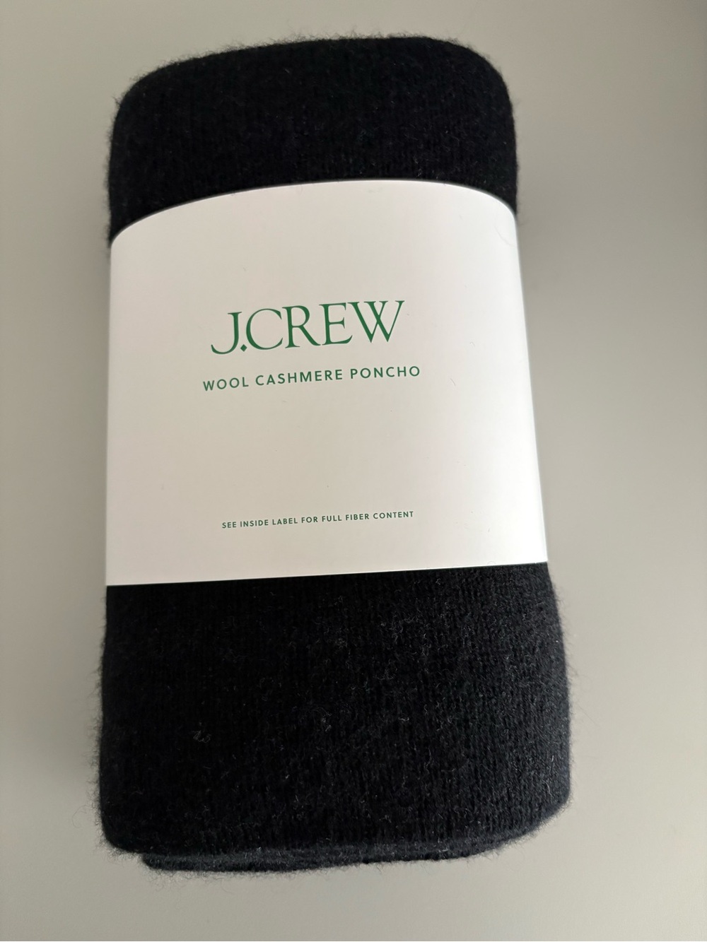 J. Crew Black Wool Cashmere Poncho